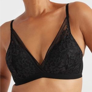 Knix Lace Deep-V Bralette, XS